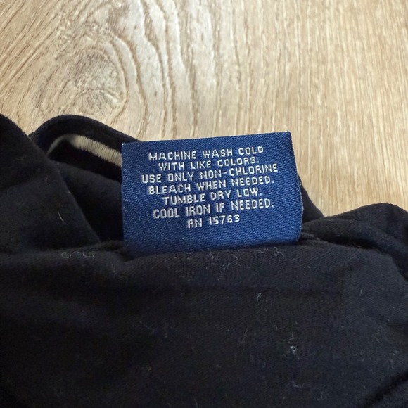 Polo Ralph Lauren Sleepwear Hoodie Mens Medium Black Pullover Long Sleeve Cotton - Picture 7 of 9